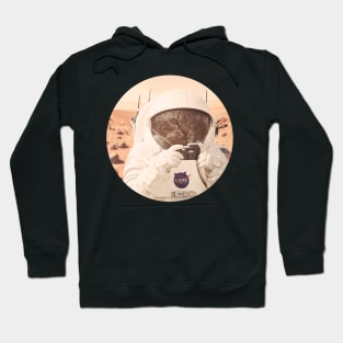 Astronaut Cat Mars Landing Hoodie